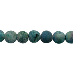 8mm Druzy Round Magic Green