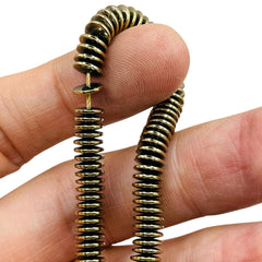 6.5mm Round Disc Hematite Gold