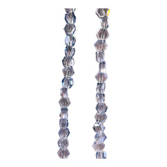 4mm Hexagon Glass Crystal Gray Blue
