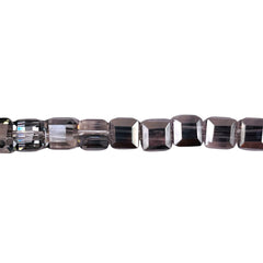 6mm Cube Glass Crystal Silver Gray
