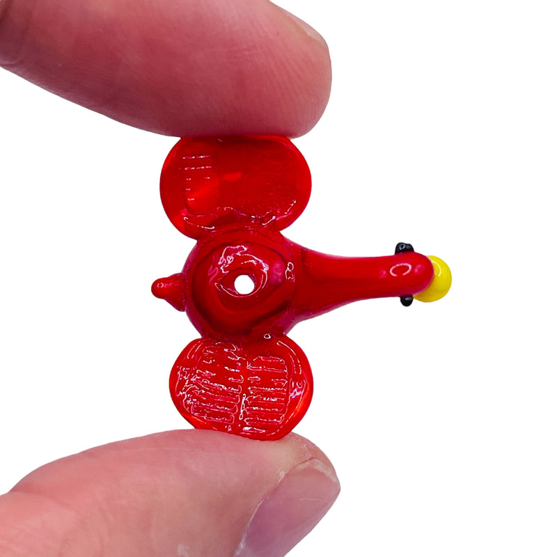 28x26mm Goose Lampwork Glass Red