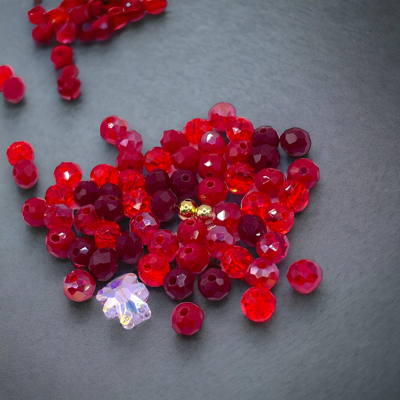 Thunder Polish Glass Crystal Ruby Bead Kits