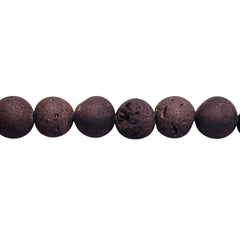 8mm Druzy Round Copper