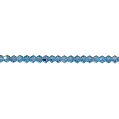 3mm Thunder Polish Glass Crystal Bicone Lt. Aquamarine AB