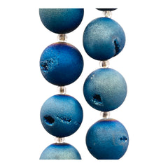 16mm Druzy Round Blue Light