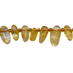 9-13mm Chips Citrine side drilled