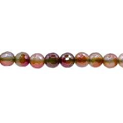 8mm Round Cut Agate Fall Shine