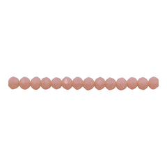 4mm Thunder Polish Glass Crystal Roundel Cut Beige Jade