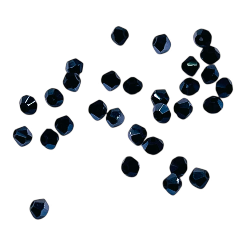 2mm Thunder Polish Glass Crystal Bicone Gun Metal