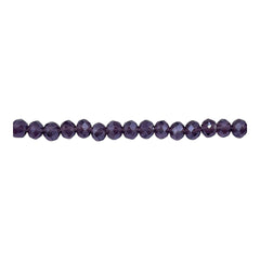 4mm Thunder Polish Glass Crystal Roundel Cut Violet AB