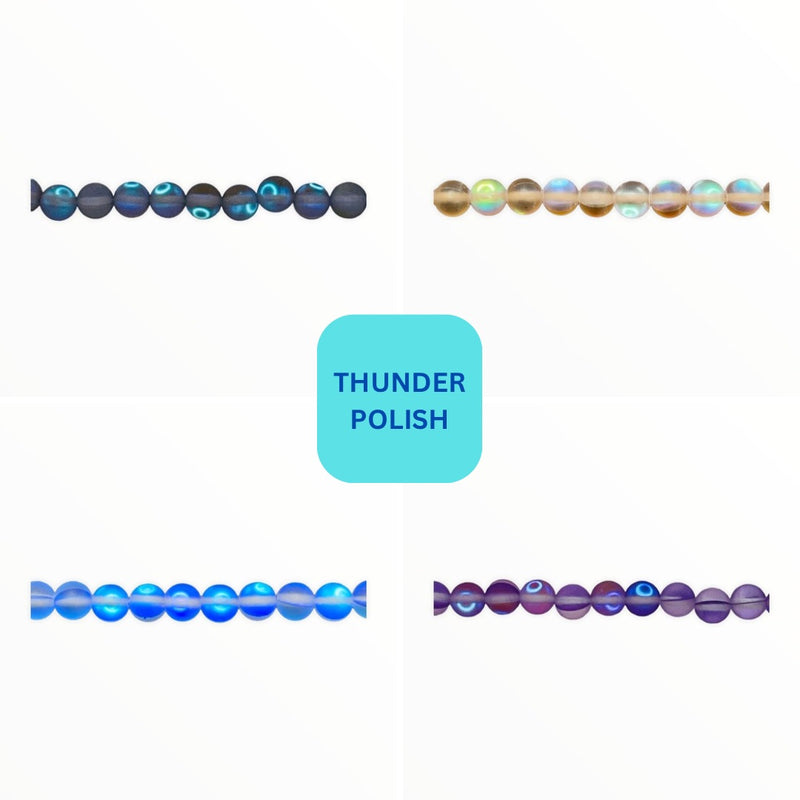 6 and 8mm Round Aurora Glass Matt Color Crystal Package Deal