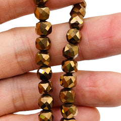 7x7mm Cube Hematite Copper