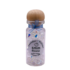 6mm Thunder Polish Glass Crystal Bicone Super AB
