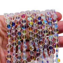 8mm Octagon Glass Crystal Super AB