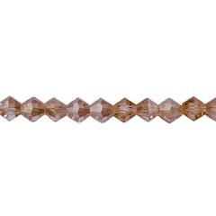 6mm Thunder Polish Glass Crystal Bicone Silver Champagne Shine