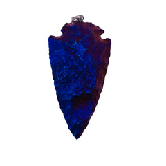 60mm Handcrafted Obsidian Arrow Pendant Magic Blue