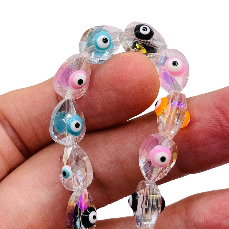 12x9mm Evil Eye Lampwork Glass