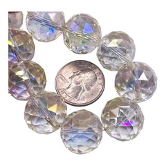 20mm Round Cut Glass Crystal Magic Gold
