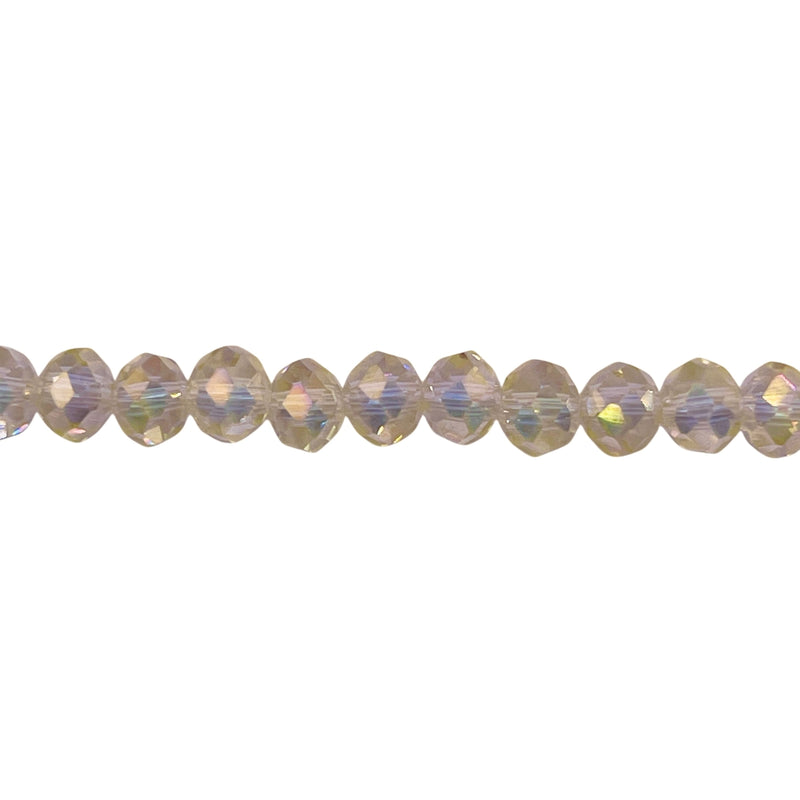 6mm Thunder Polish Glass Crystal Roundel Cut Magic Gold