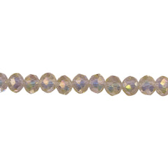 6mm Thunder Polish Glass Crystal Roundel Cut Magic Gold