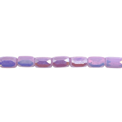 6x4mm Cylinder Glass Crystal Pink Jade Super AB