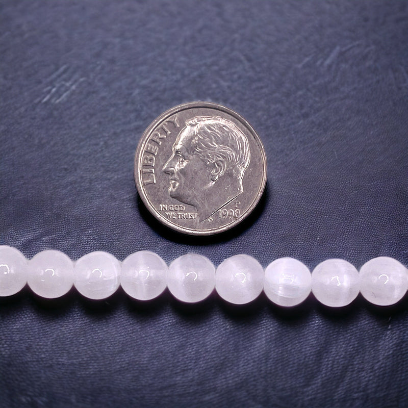 6mm Super Cat Eye(Gypsum) White
