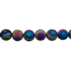 16mm Druzy Round Blue Light