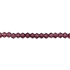 4mm Thunder Polish Glass Crystal Bicone Med. Amethyst
