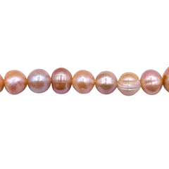 7 to 8mm Fresh Water Pearl Off Round Pink