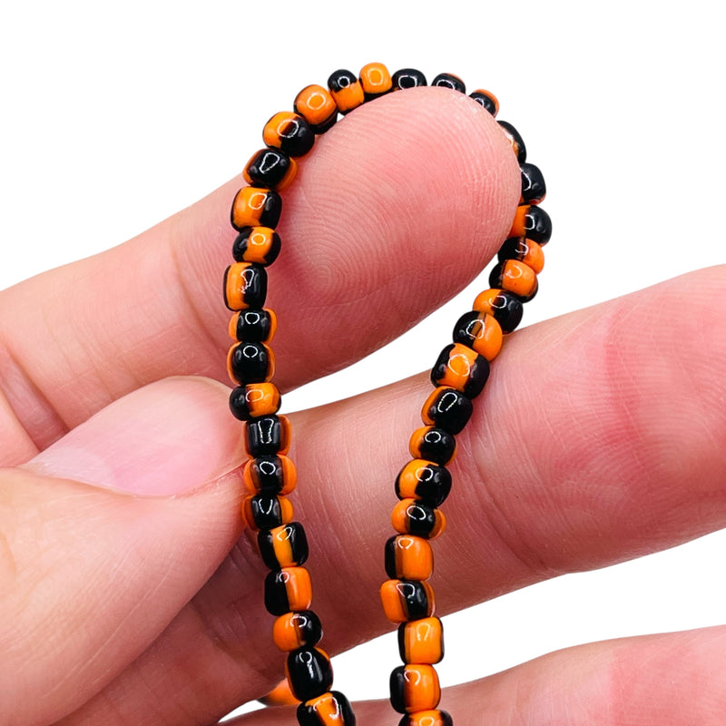 4mm Off Round Handmade Glass Halloween Theme