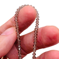 3mm Thunder Polish Glass Crystal Bicone Black Diamond