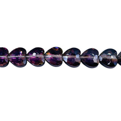 8mm Heart Glass Crystal Violet Dream