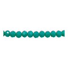 6mm Thunder Polish Glass Crystal Roundel Cut Green Turquoise Jade