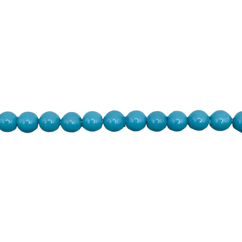 4mm Round Shell Pearl Turquoise