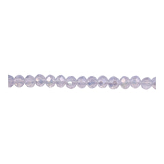 4mm Thunder Polish Glass Crystal Roundel Cut Opal AB
