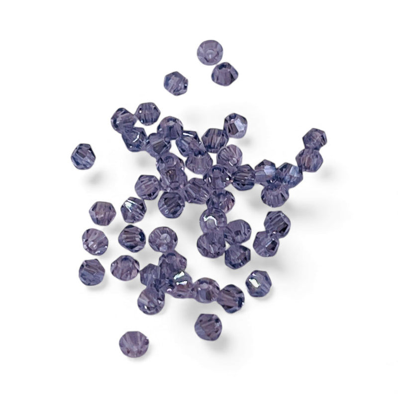 2mm Thunder Polish Glass Crystal Bicone Lt. Purple