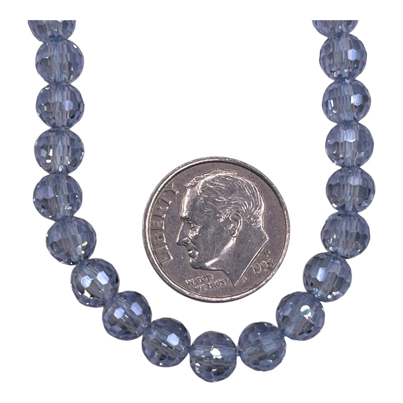 6mm Thunder Polish Round Disco Cut Gray Blue