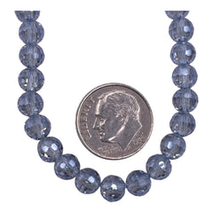 6mm Thunder Polish Round Disco Cut Gray Blue