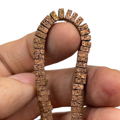 5mm Square Disc Lava Matt Copper