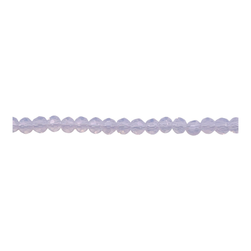4mm Thunder Polish Glass Crystal Roundel Cut Opal