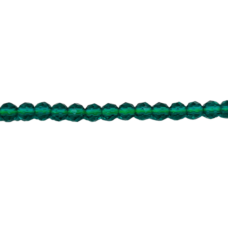 4mm Thunder Polish Round Cut Green Zircon