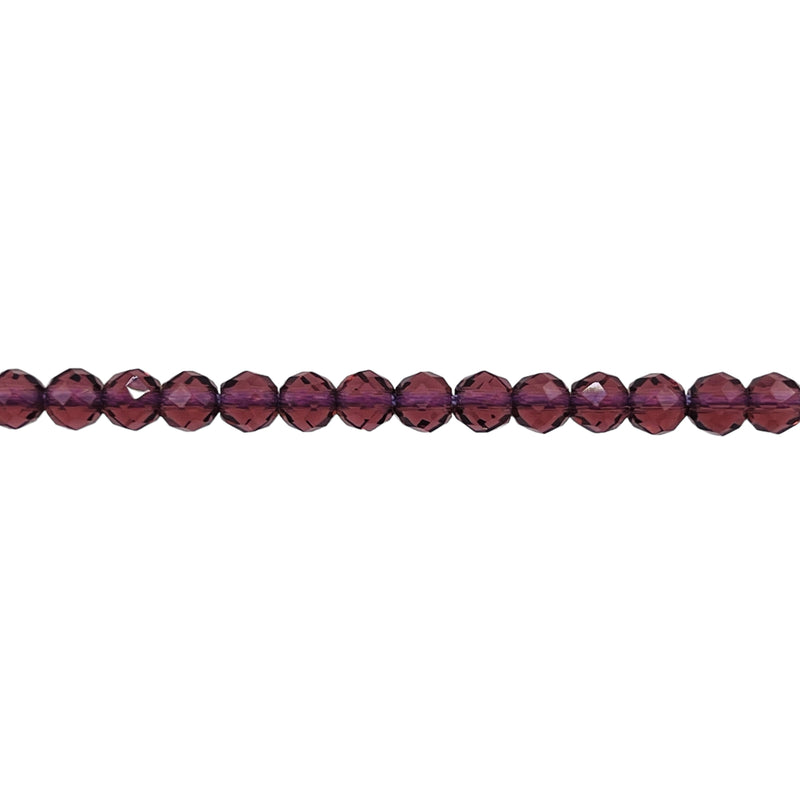 4mm Thunder Polish Round Cut Med. Amethyst