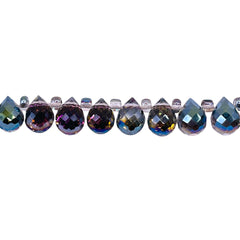 8x6mm Teardrop Glass Crystal Violet Dream