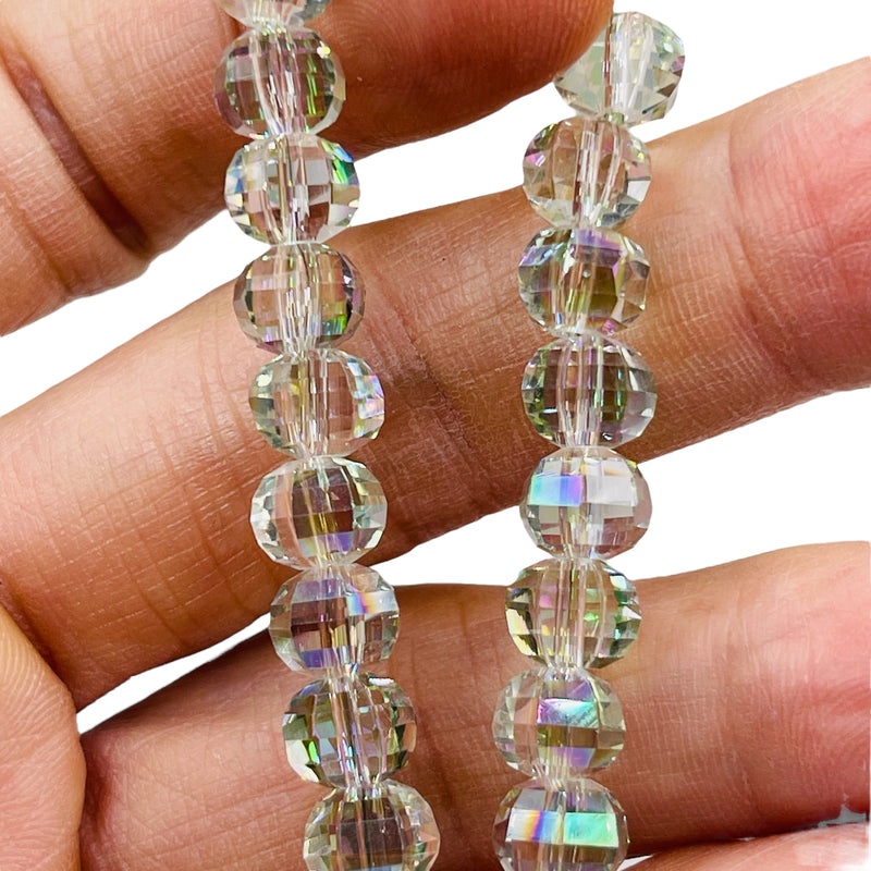 8mm Lantern Glass Crystal Lt. Magic Green