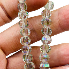 8mm Lantern Glass Crystal Lt. Magic Green