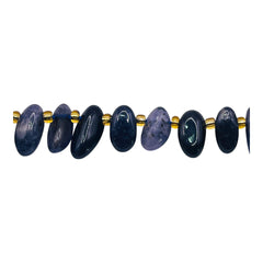 9-13mm Chips Iolite side drilled