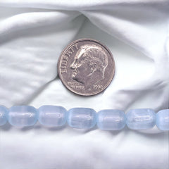 9x6mm Cylinder Super Cat Eye (Gypsum) Blue