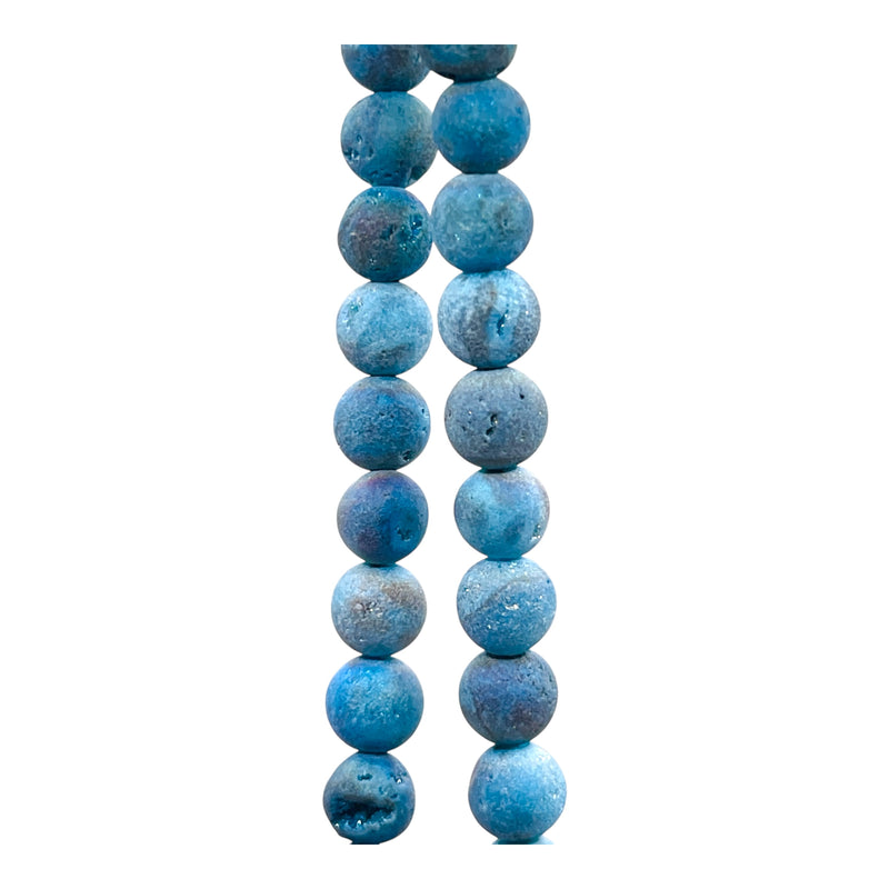 6mm Druzy Round Turquoise