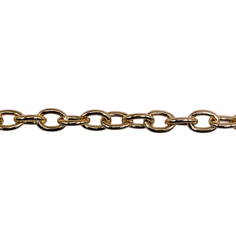 Losolo 7x5mm Stainless Steel Chain 18K Gold Plated
