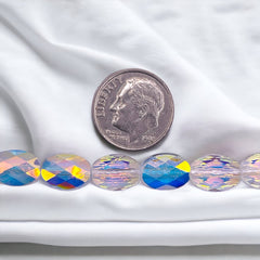 10x8mm Oval Glass Crystal Super AB